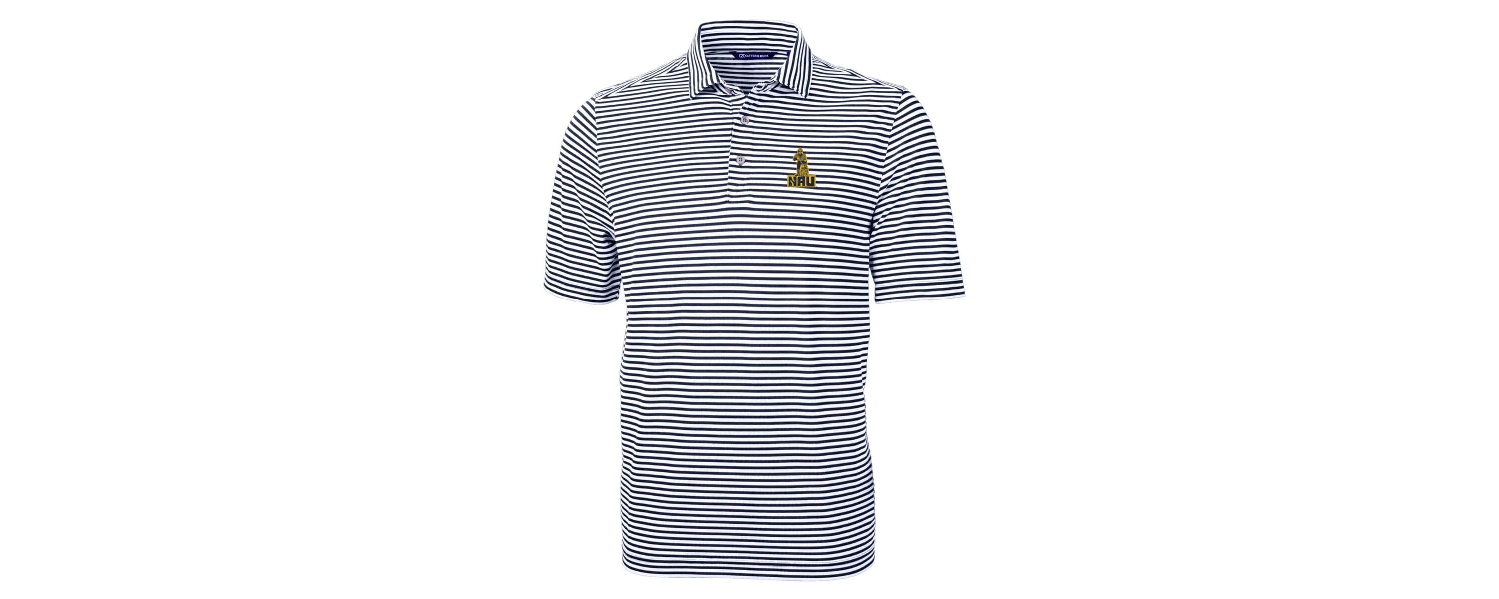 NCAA Northern Arizona Lumberjacks Throwback Logo Virtue Eco Pique Stripe Recycled Polo