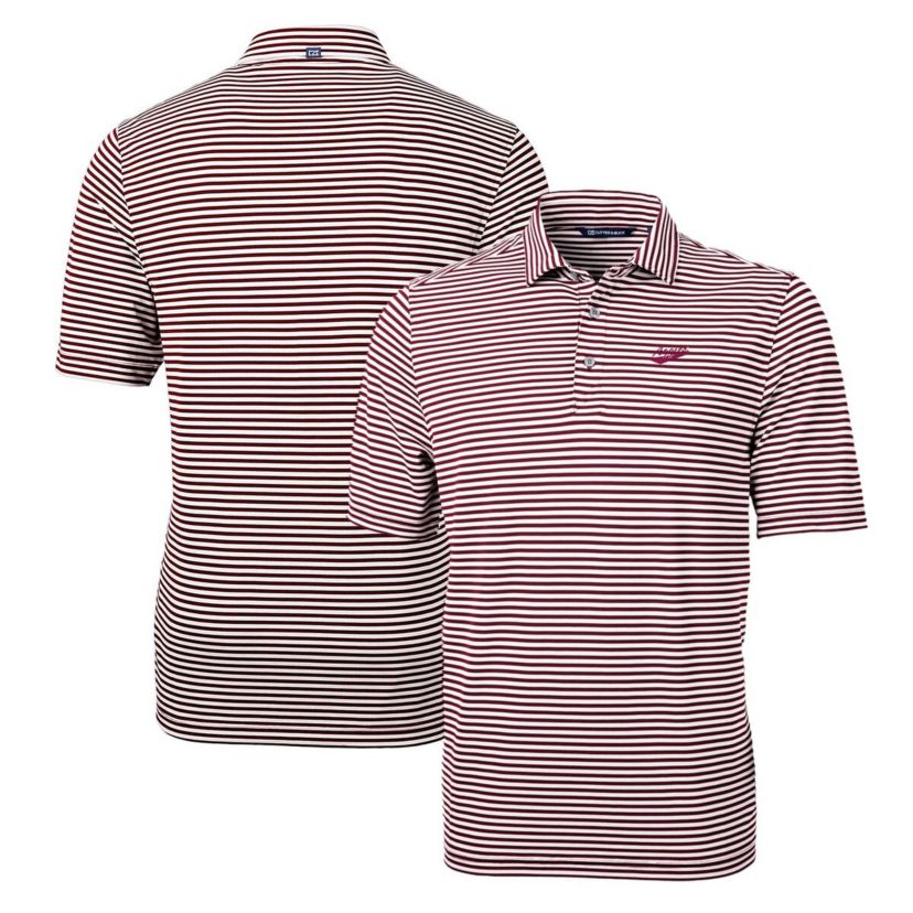 NCAA New Mexico State Aggies Throwback Logo Virtue Eco Pique Stripe Recycled Polo