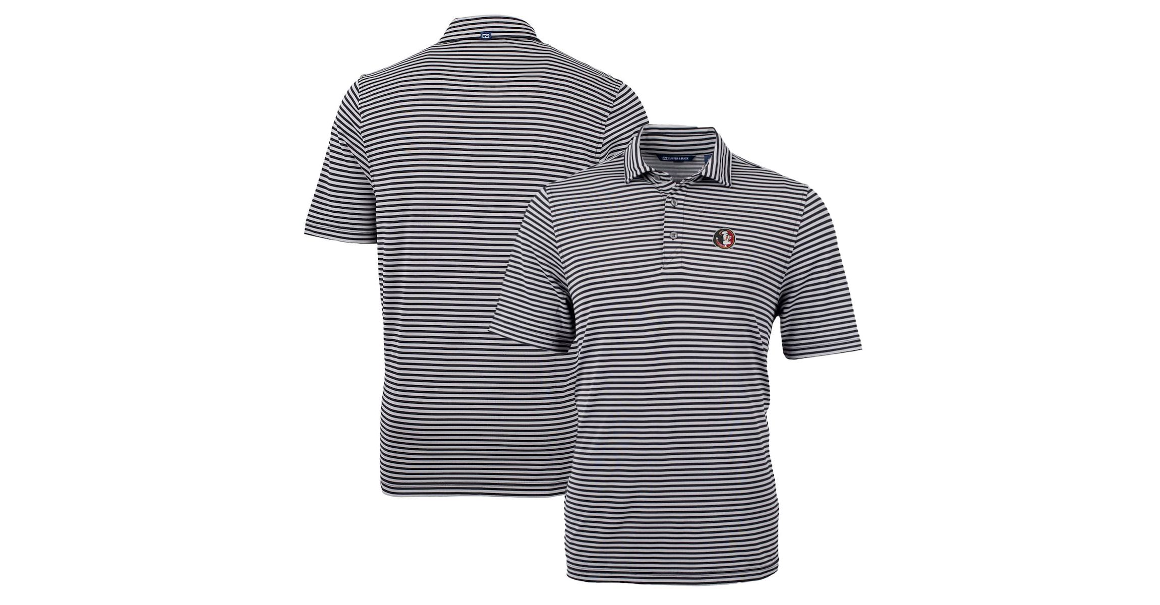NCAA Florida State Seminoles Throwback Logo Virtue Eco Pique Stripe Recycled Polo