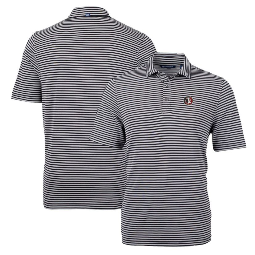 NCAA Florida State Seminoles Throwback Logo Virtue Eco Pique Stripe Recycled Polo