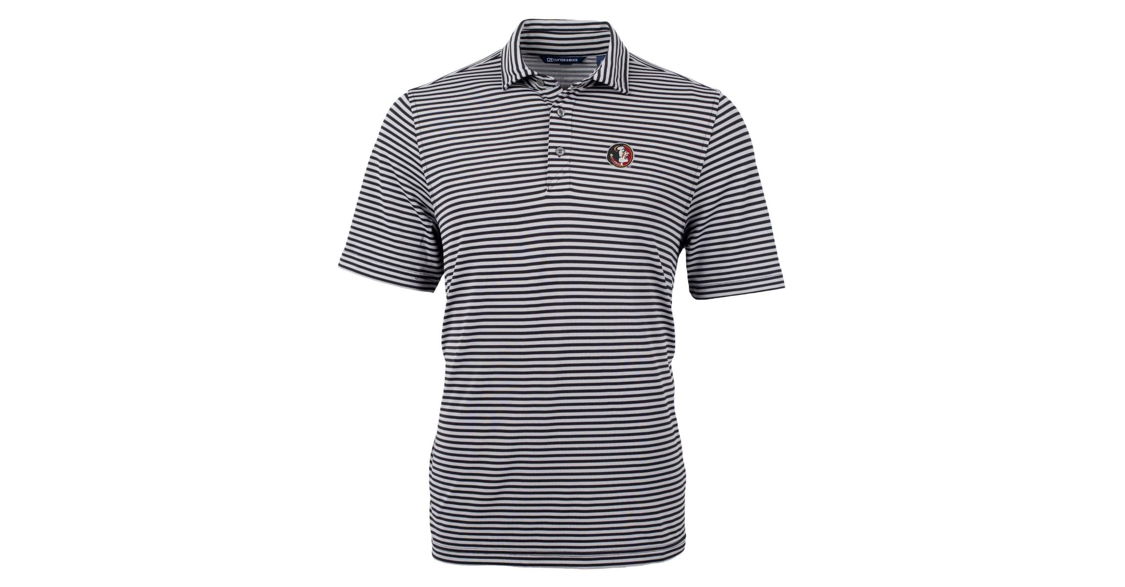 NCAA Florida State Seminoles Throwback Logo Virtue Eco Pique Stripe Recycled Polo