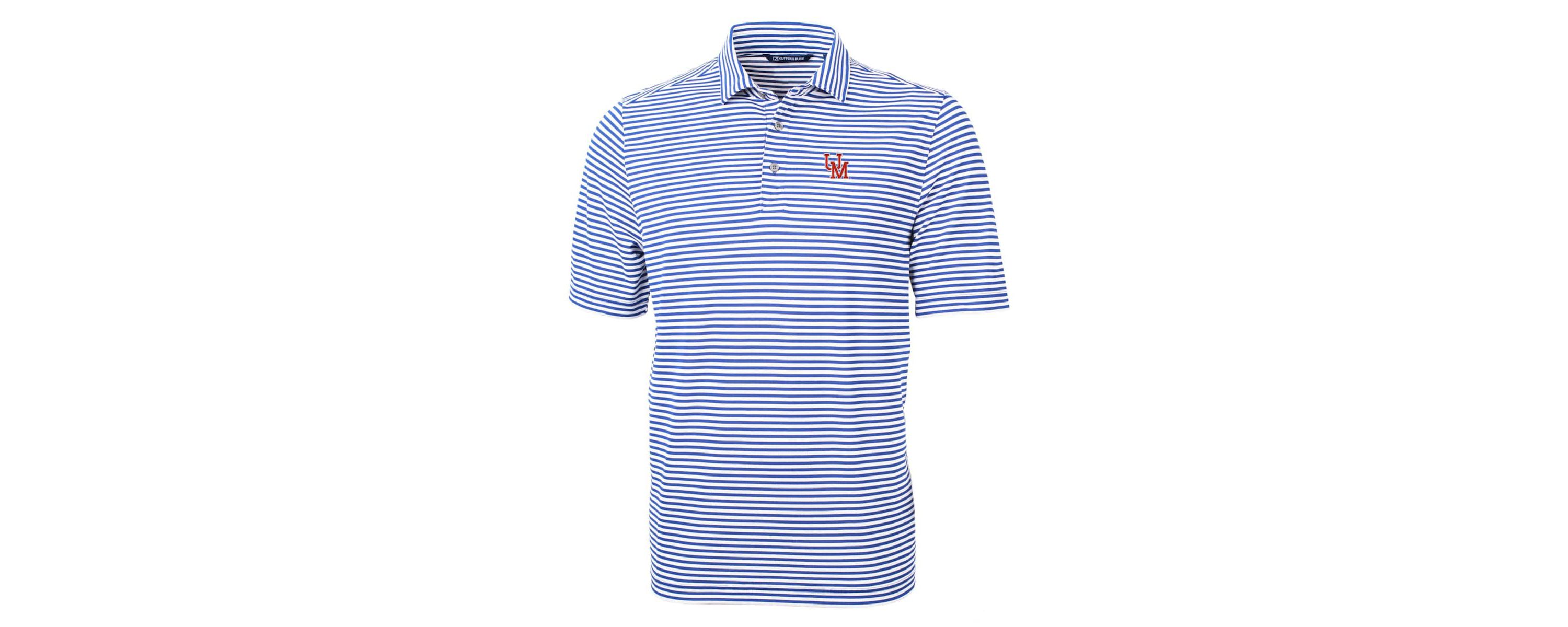 NCAA Ole Miss Rebels Throwback Logo Virtue Eco Pique Stripe Recycled Polo