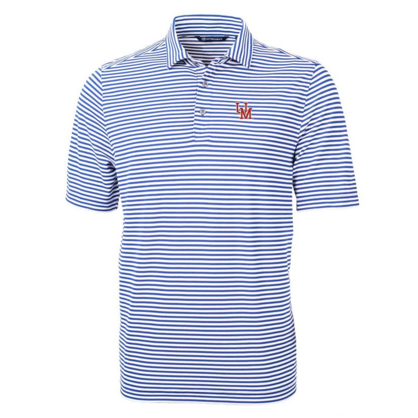 NCAA Ole Miss Rebels Throwback Logo Virtue Eco Pique Stripe Recycled Polo
