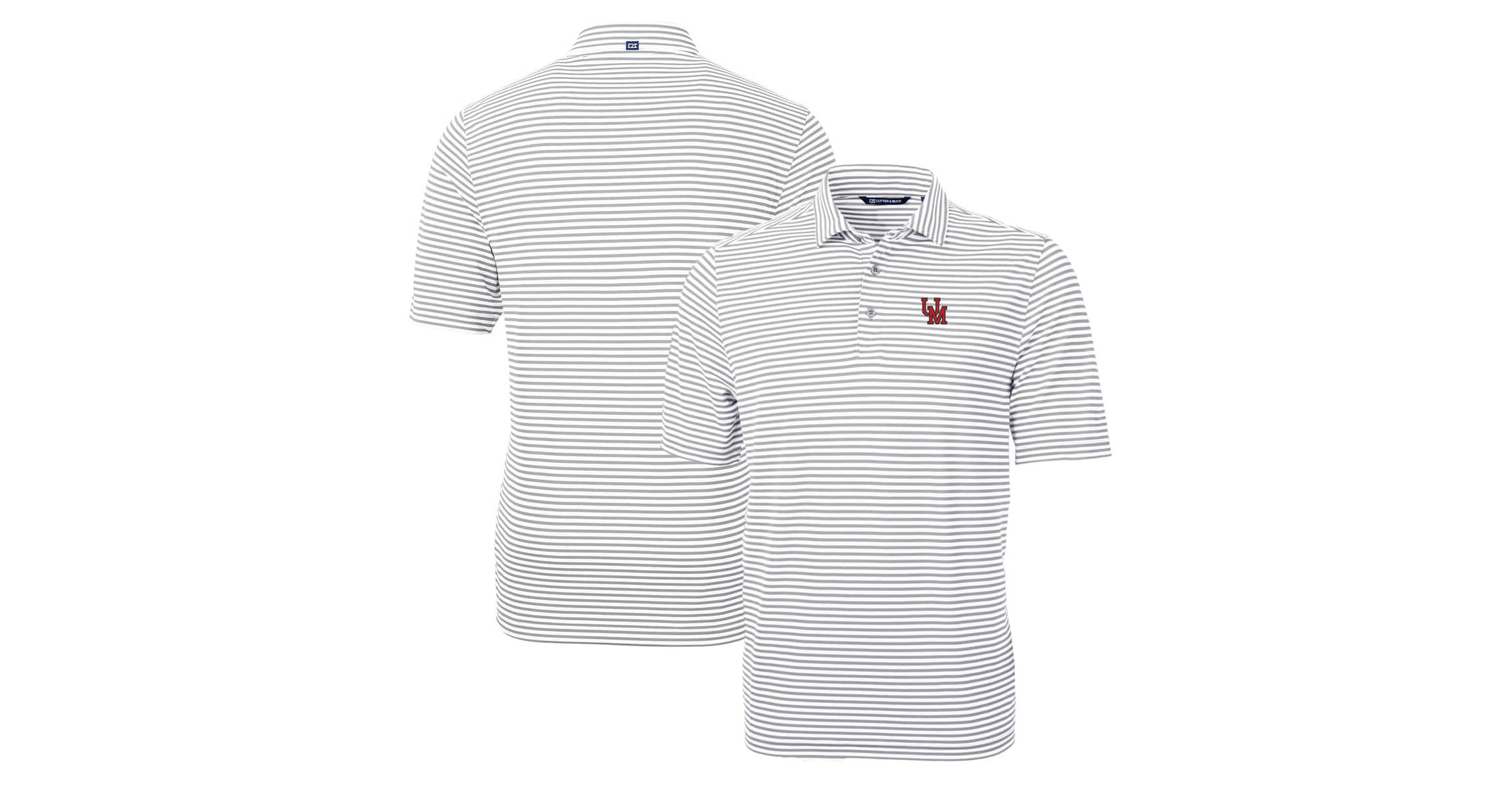NCAA Ole Miss Rebels Throwback Logo Virtue Eco Pique Stripe Recycled Polo