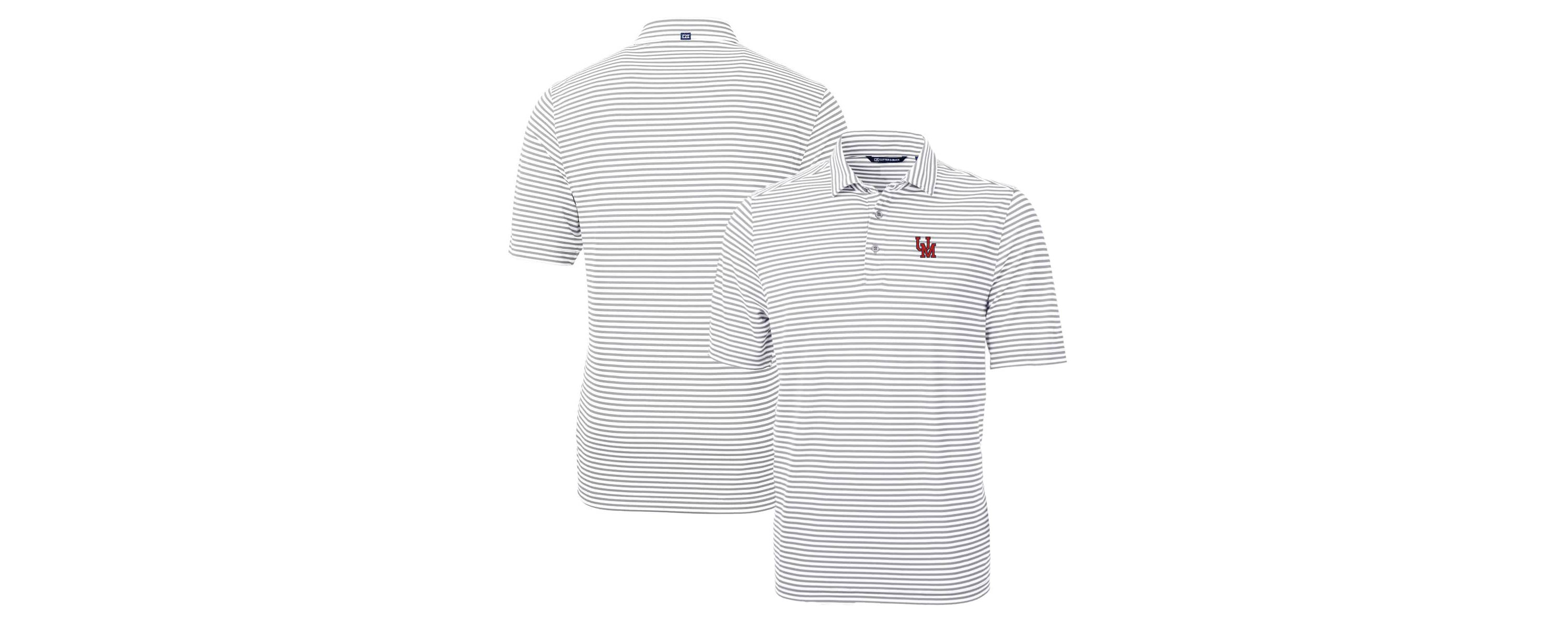 NCAA Ole Miss Rebels Throwback Logo Virtue Eco Pique Stripe Recycled Polo