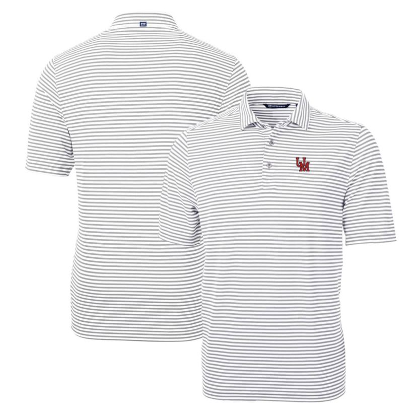 NCAA Ole Miss Rebels Throwback Logo Virtue Eco Pique Stripe Recycled Polo