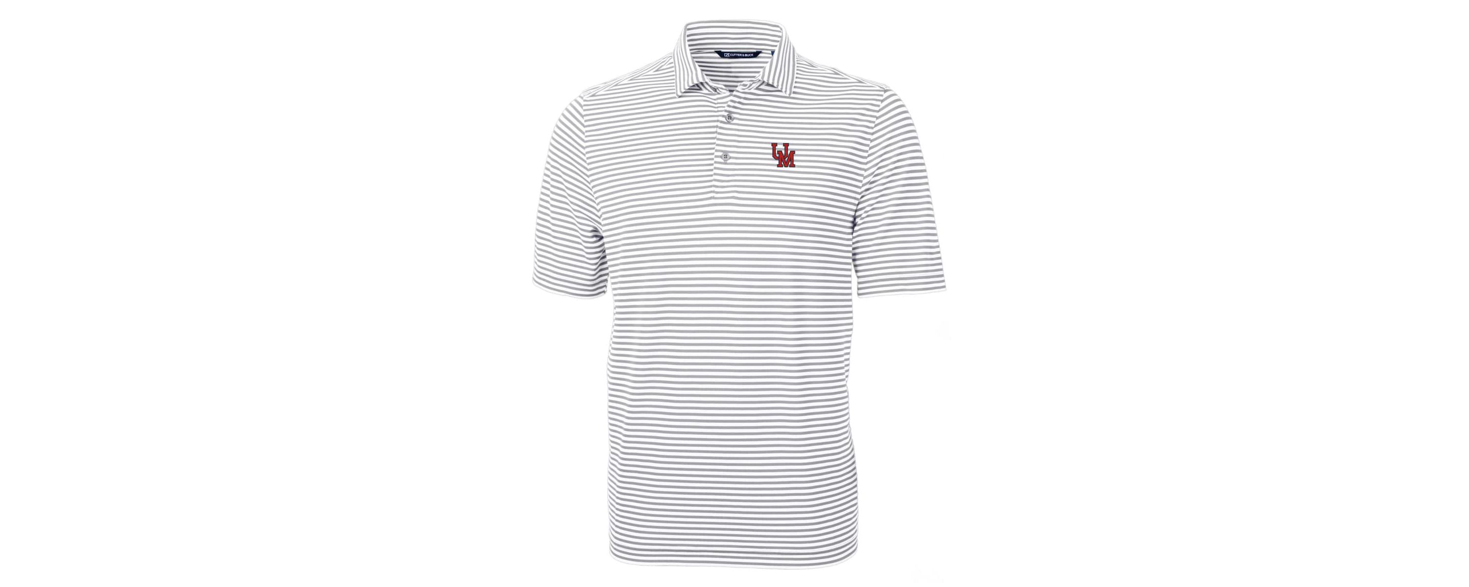NCAA Ole Miss Rebels Throwback Logo Virtue Eco Pique Stripe Recycled Polo