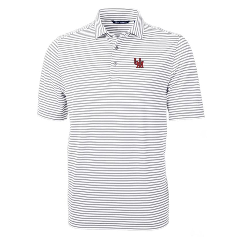 NCAA Ole Miss Rebels Throwback Logo Virtue Eco Pique Stripe Recycled Polo