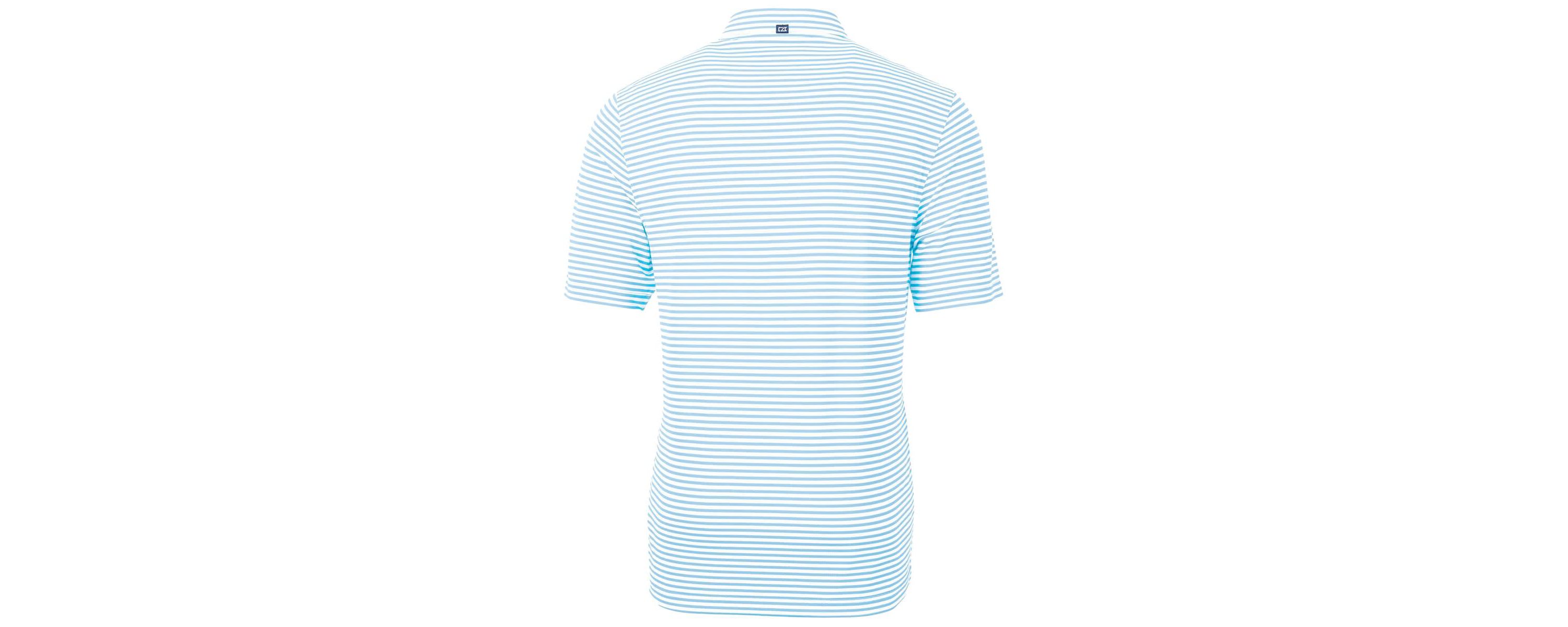 NCAA Powder Ole Miss Rebels Throwback Logo Virtue Eco Pique Stripe Recycled Polo
