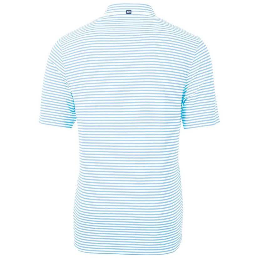 NCAA Powder Ole Miss Rebels Throwback Logo Virtue Eco Pique Stripe Recycled Polo