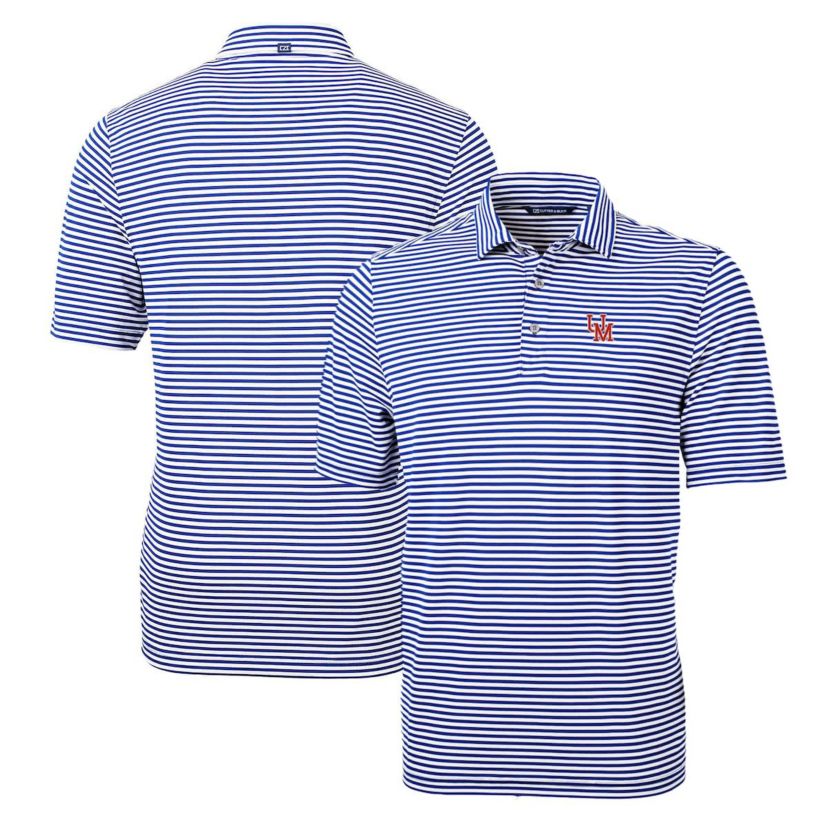 NCAA Ole Miss Rebels Throwback Logo Virtue Eco Pique Stripe Recycled Polo