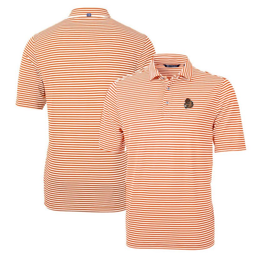 NCAA Oregon State Beavers Throwback Logo Virtue Eco Pique Stripe Recycled Polo