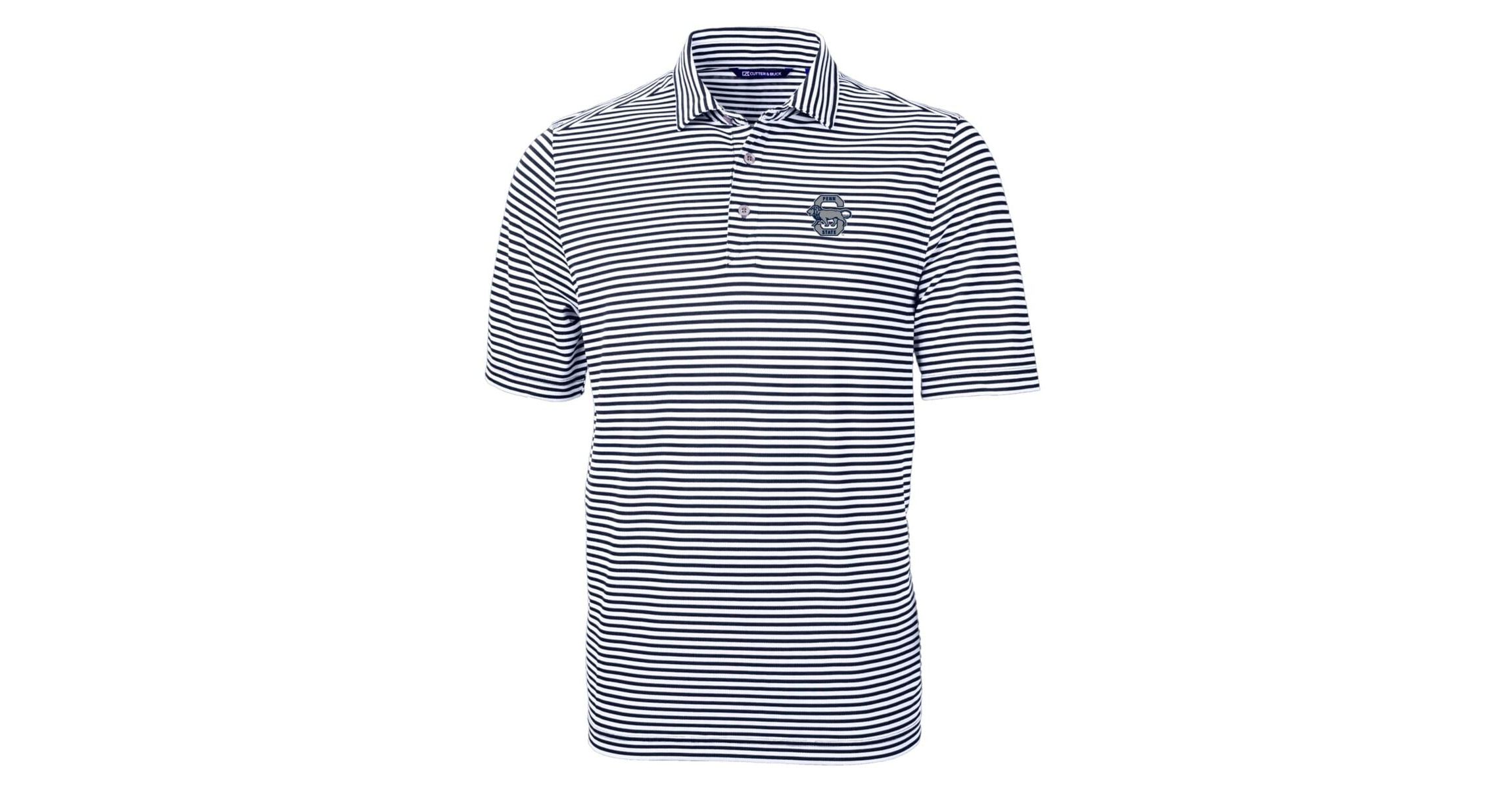 NCAA Penn State Nittany Lions Throwback Logo Virtue Eco Pique Stripe Recycled Polo