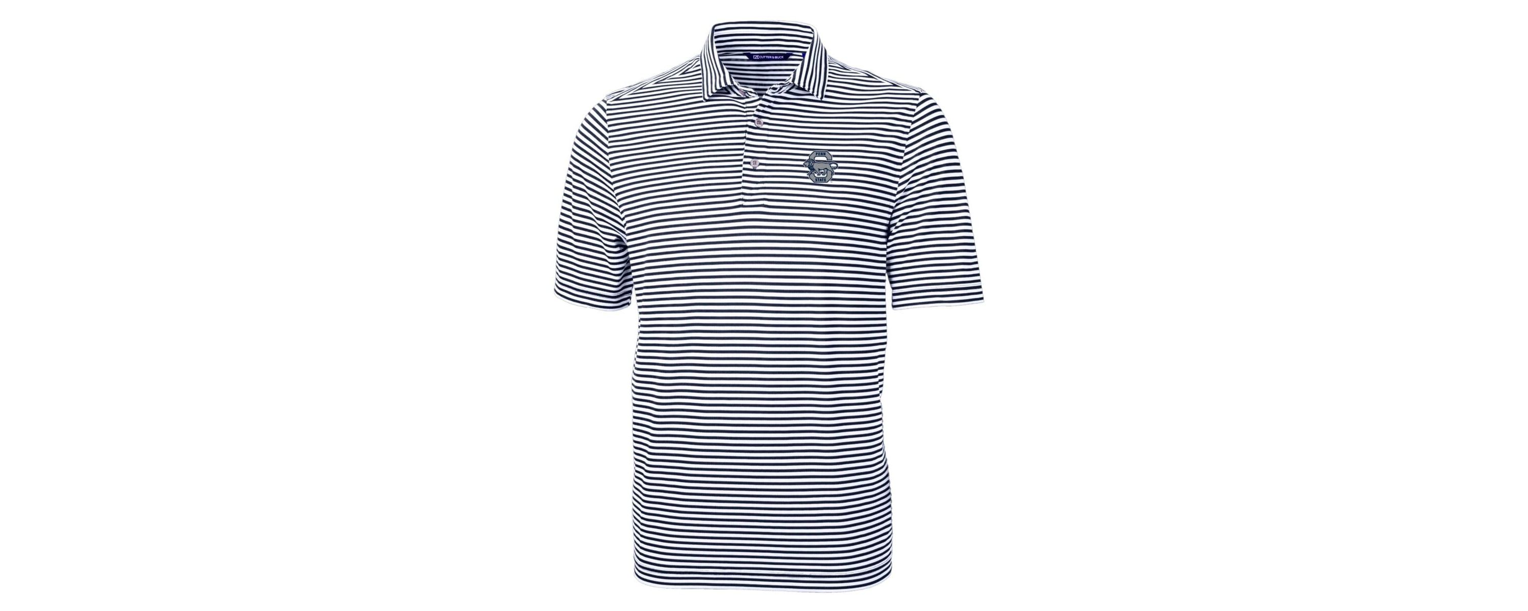 NCAA Penn State Nittany Lions Throwback Logo Virtue Eco Pique Stripe Recycled Polo
