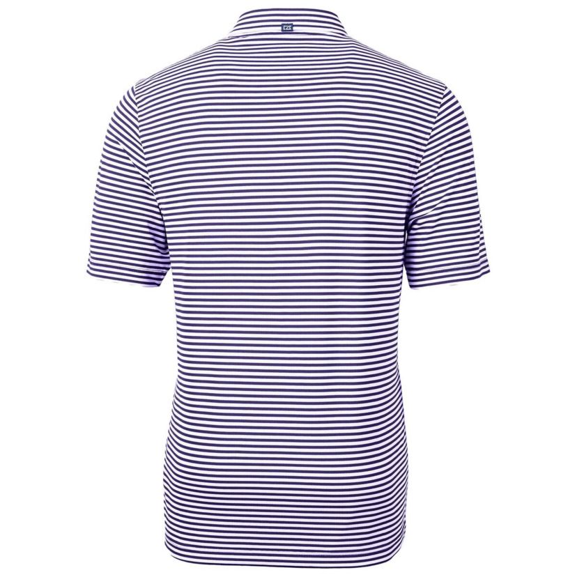NCAA TCU Horned Frogs Throwback Logo Virtue Eco Pique Stripe Recycled Polo