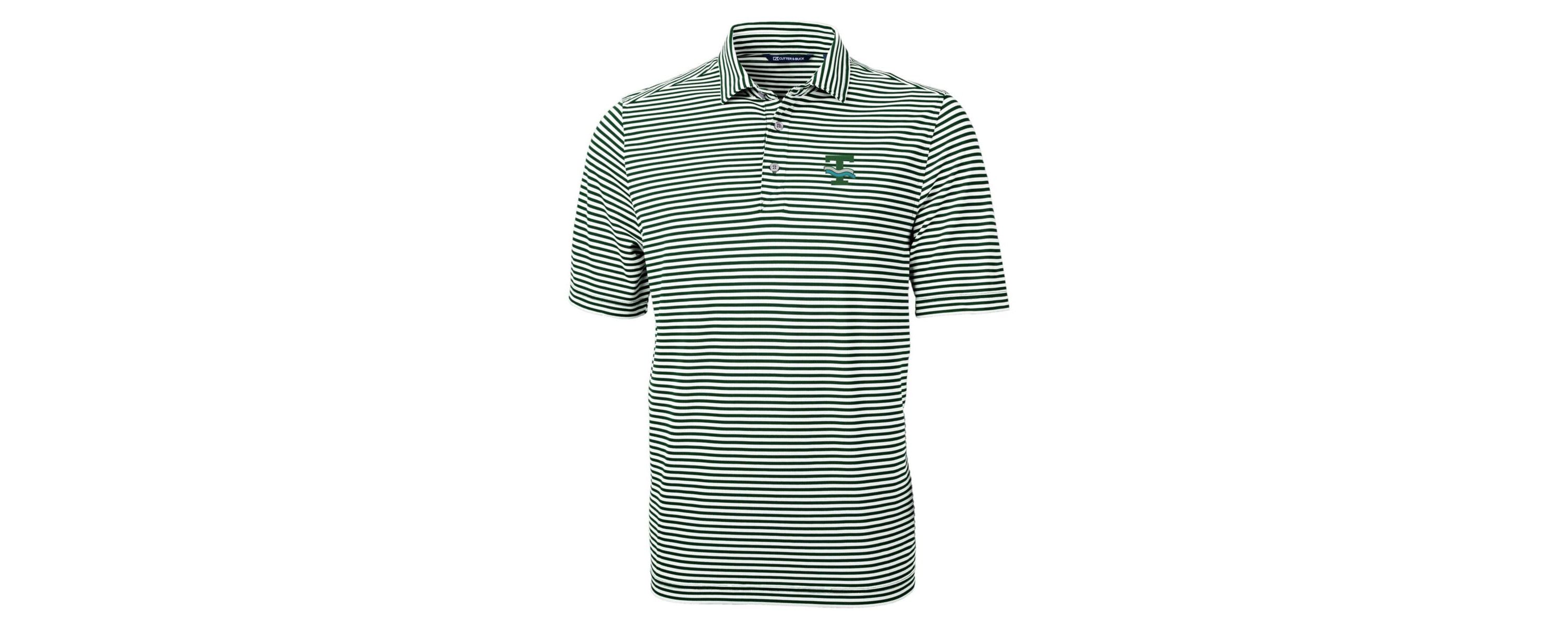 Tulane Green Wave NCAA Tulane Wave Throwback Logo Virtue Eco Pique Stripe Recycled Polo