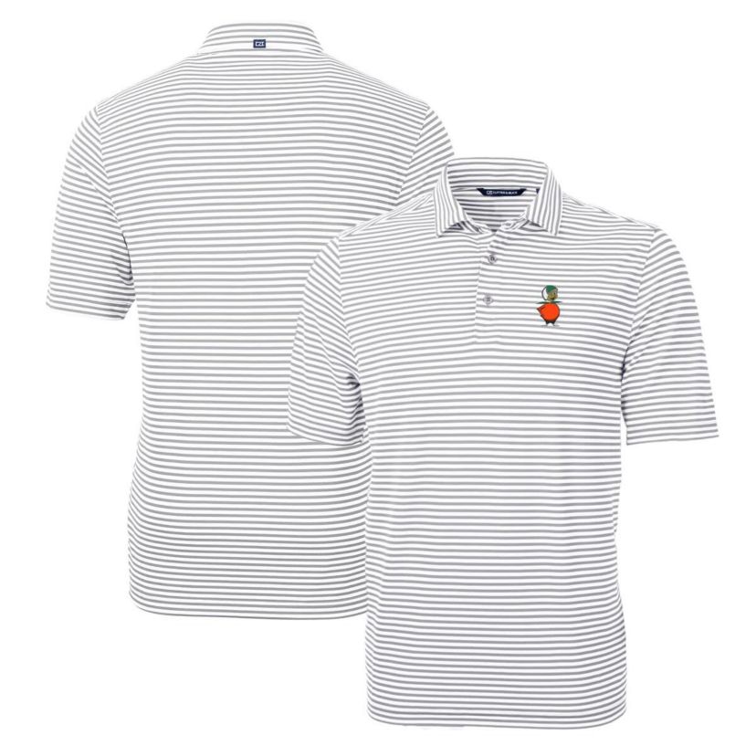 NCAA UCF Knights Throwback Logo Virtue Eco Pique Stripe Recycled Polo