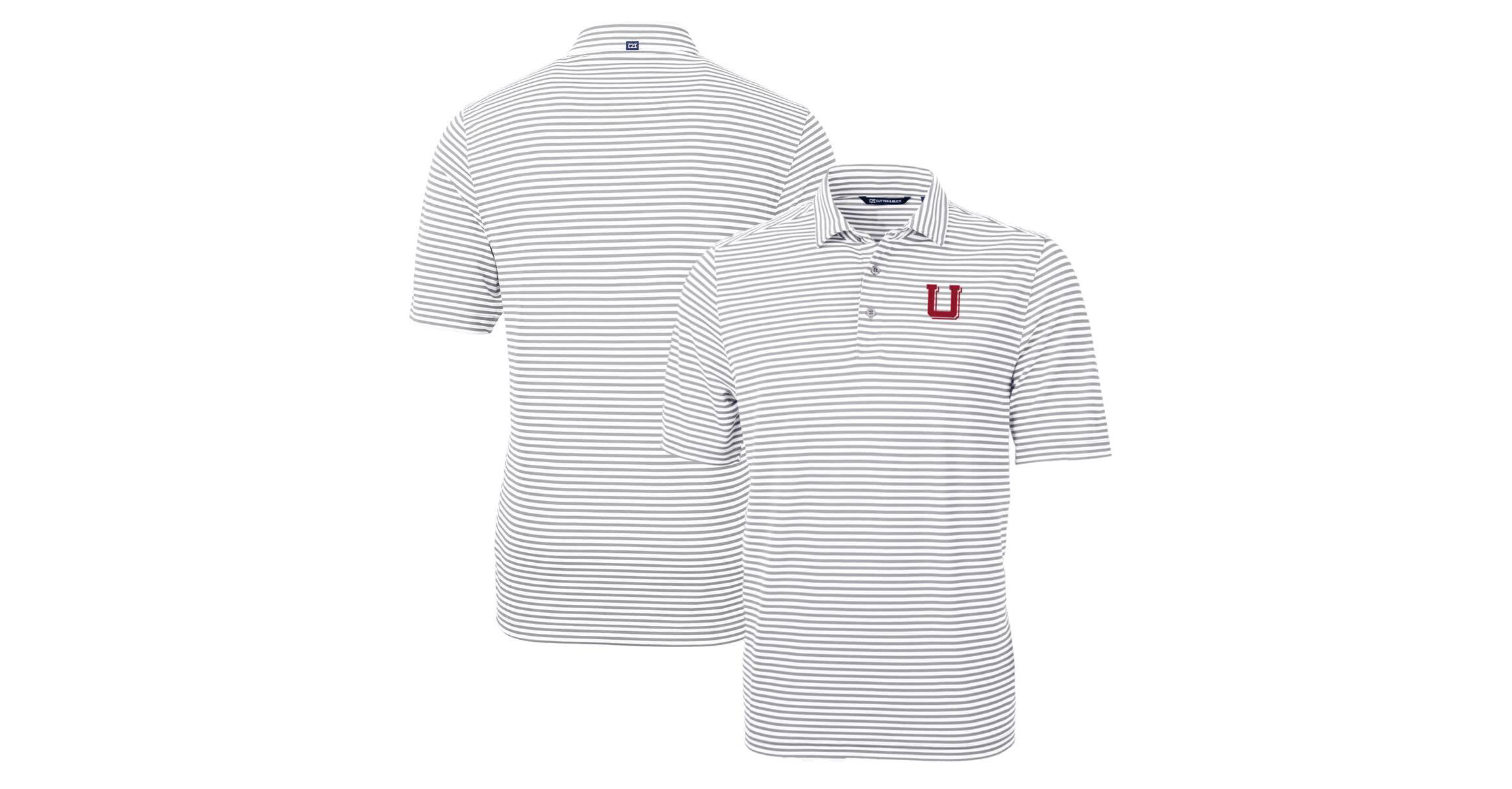 NCAA Utah Utes Throwback Logo Virtue Eco Pique Stripe Recycled Polo