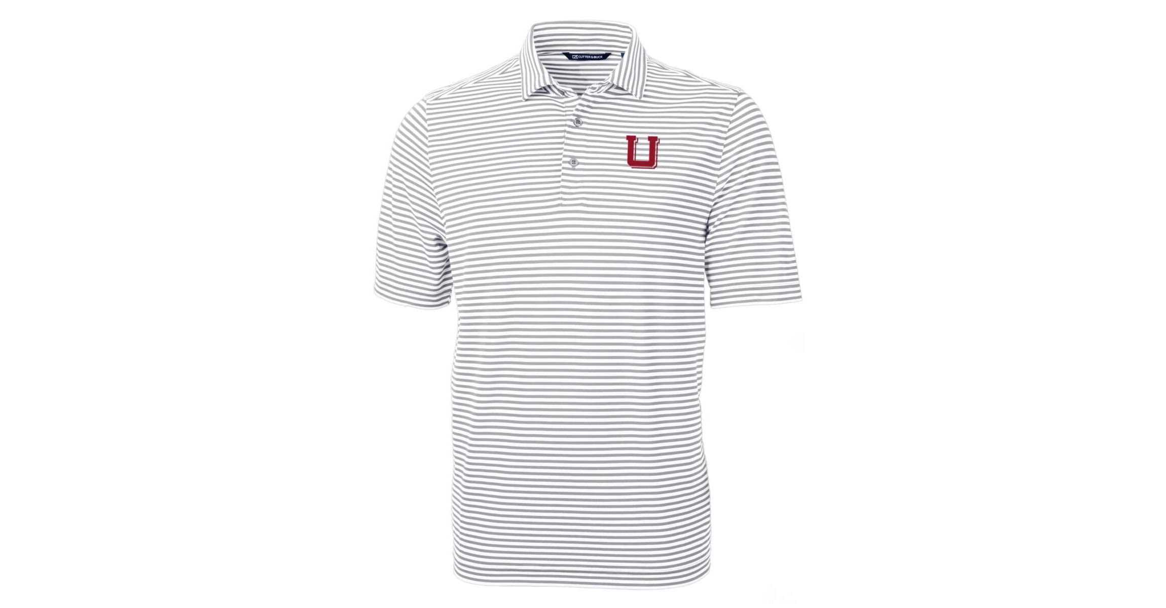 NCAA Utah Utes Throwback Logo Virtue Eco Pique Stripe Recycled Polo