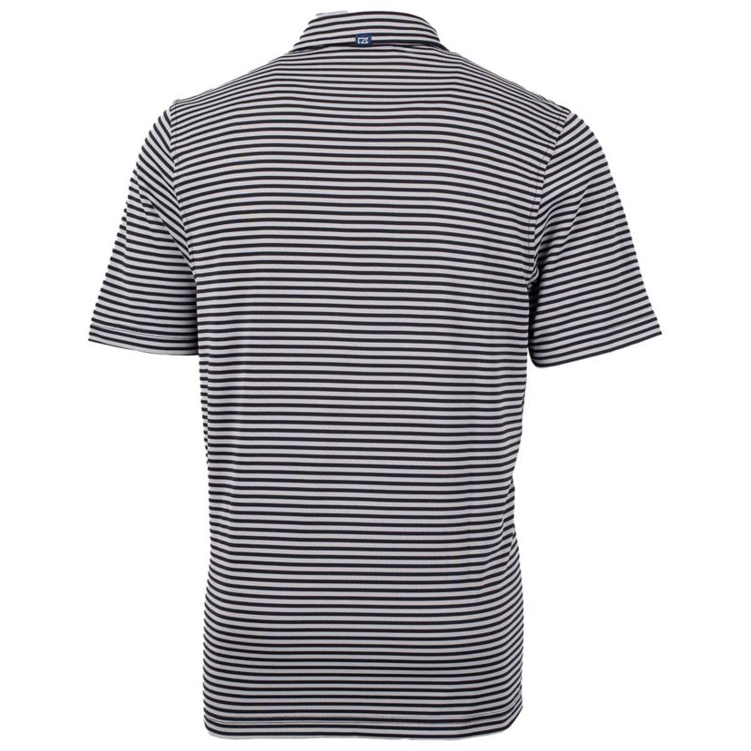 NCAA Virginia Tech Hokies Throwback Logo Virtue Eco Pique Stripe Recycled Polo