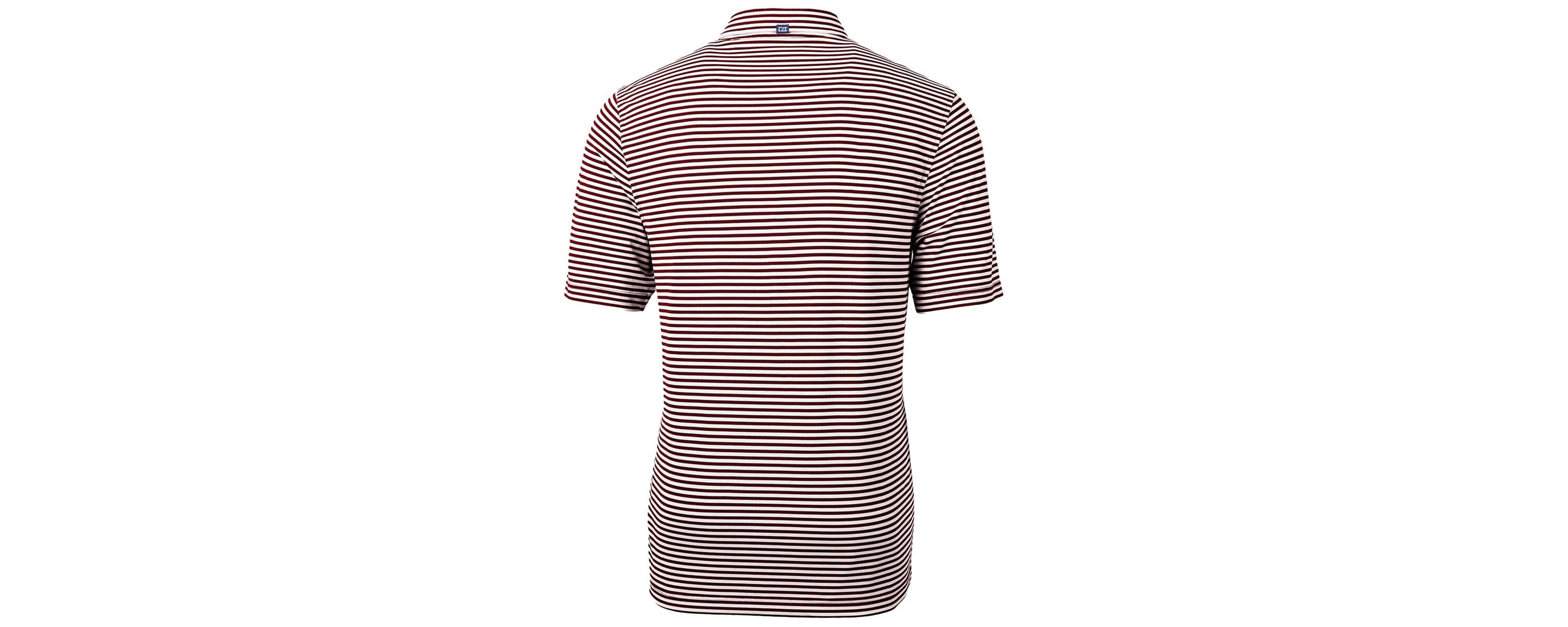 NCAA Virginia Tech Hokies Throwback Logo Virtue Eco Pique Stripe Recycled Polo