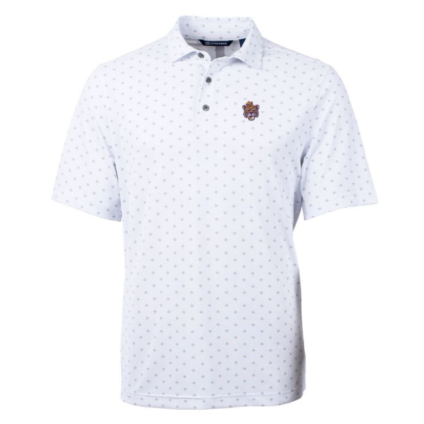 NCAA LSU Tigers Virtue Eco Pique Tile Recycled Polo