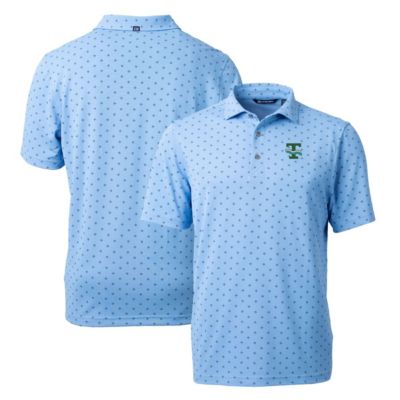 Cutter & Buck Men's Tulane Green Wave NCAA Light Tulane Wave Virtue Eco Pique Tile Recycled Polo