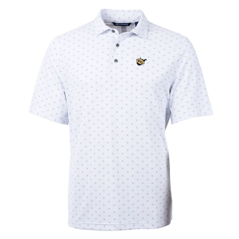 NCAA West Virginia Mountaineers Virtue Eco Pique Tile Recycled Polo