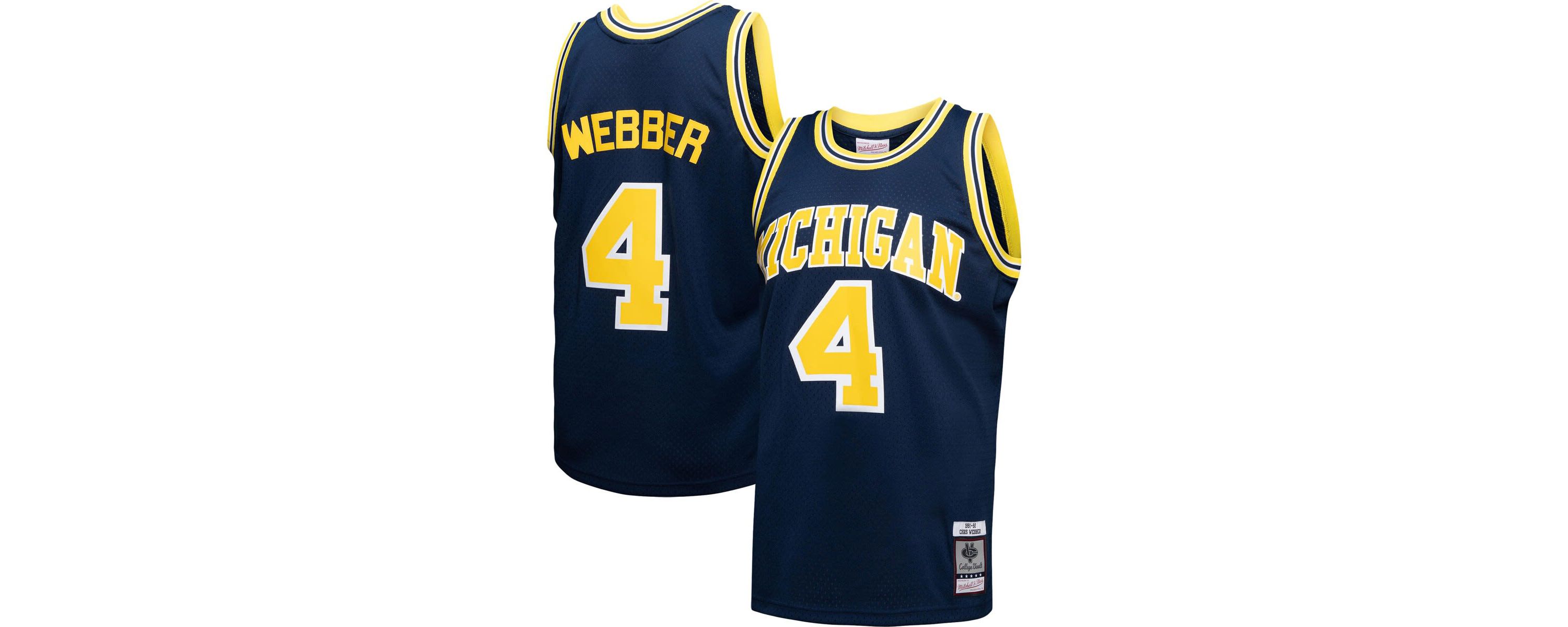 NCAA Chris Webber Michigan Wolverines 1991/92 NCAA Vault Player Swingman Jersey