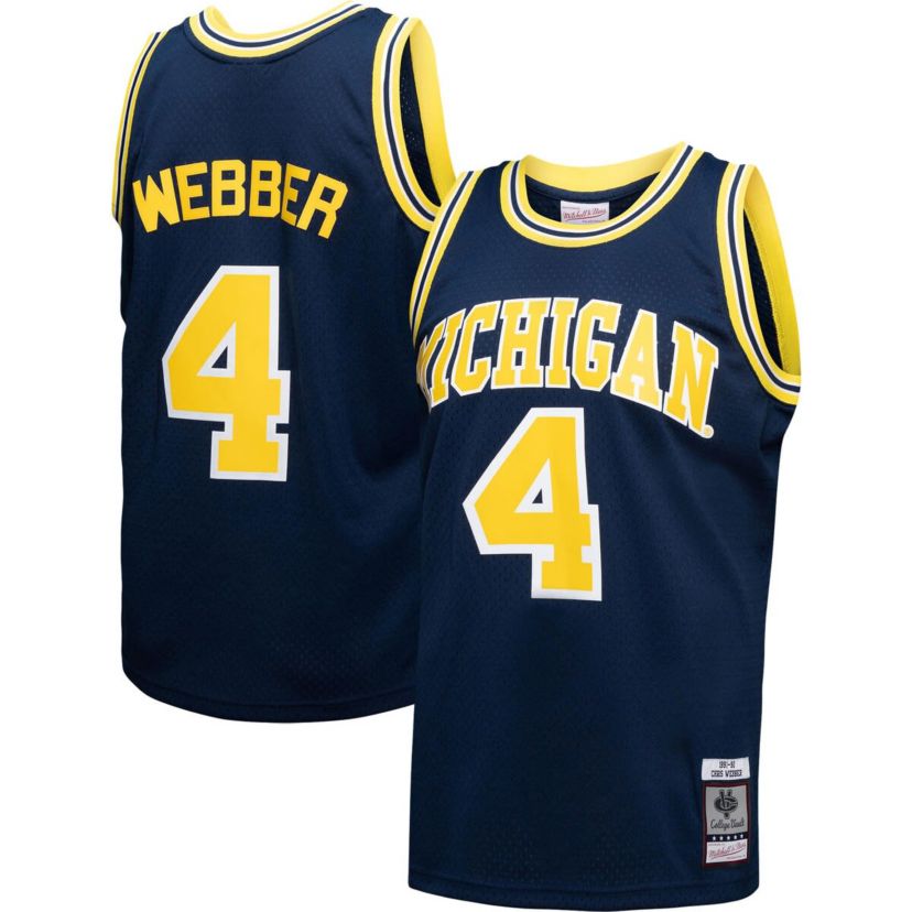 NCAA Chris Webber Michigan Wolverines 1991/92 NCAA Vault Player Swingman Jersey