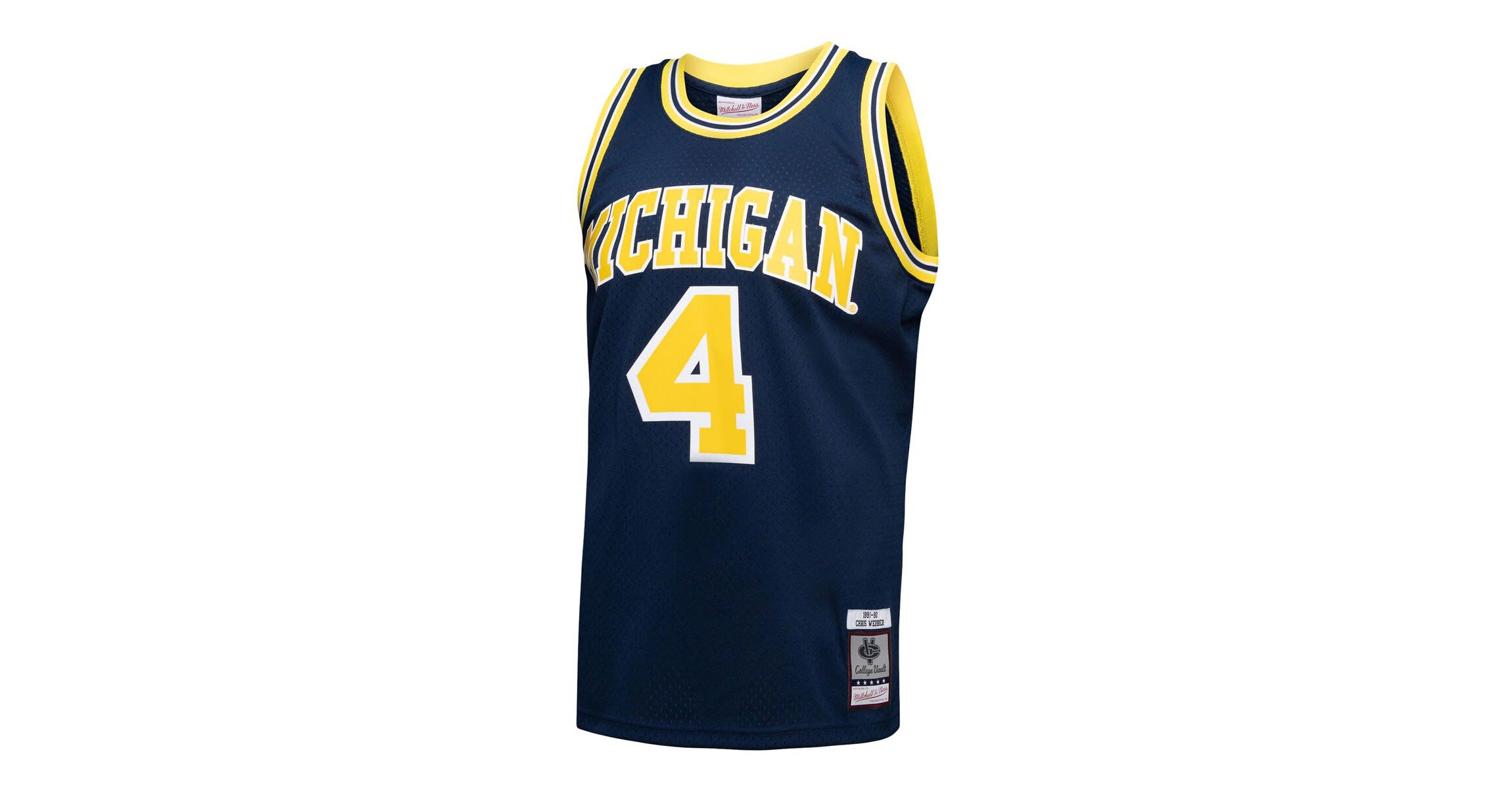 NCAA Chris Webber Michigan Wolverines 1991/92 NCAA Vault Player Swingman Jersey
