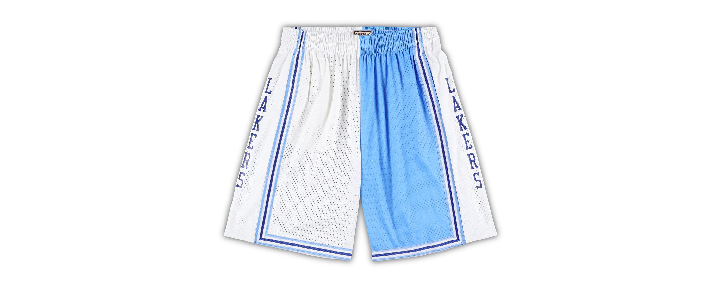 NBA Powder Los Angeles Lakers Big & Tall Hardwood Classics Split Swingman Shorts