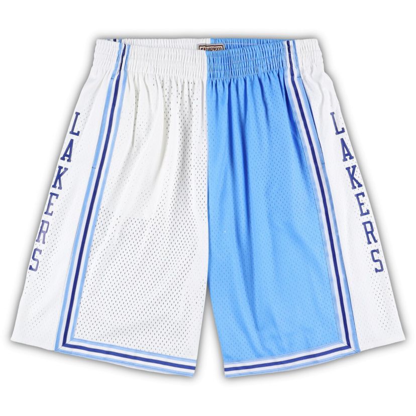 NBA Powder Los Angeles Lakers Big & Tall Hardwood Classics Split Swingman Shorts