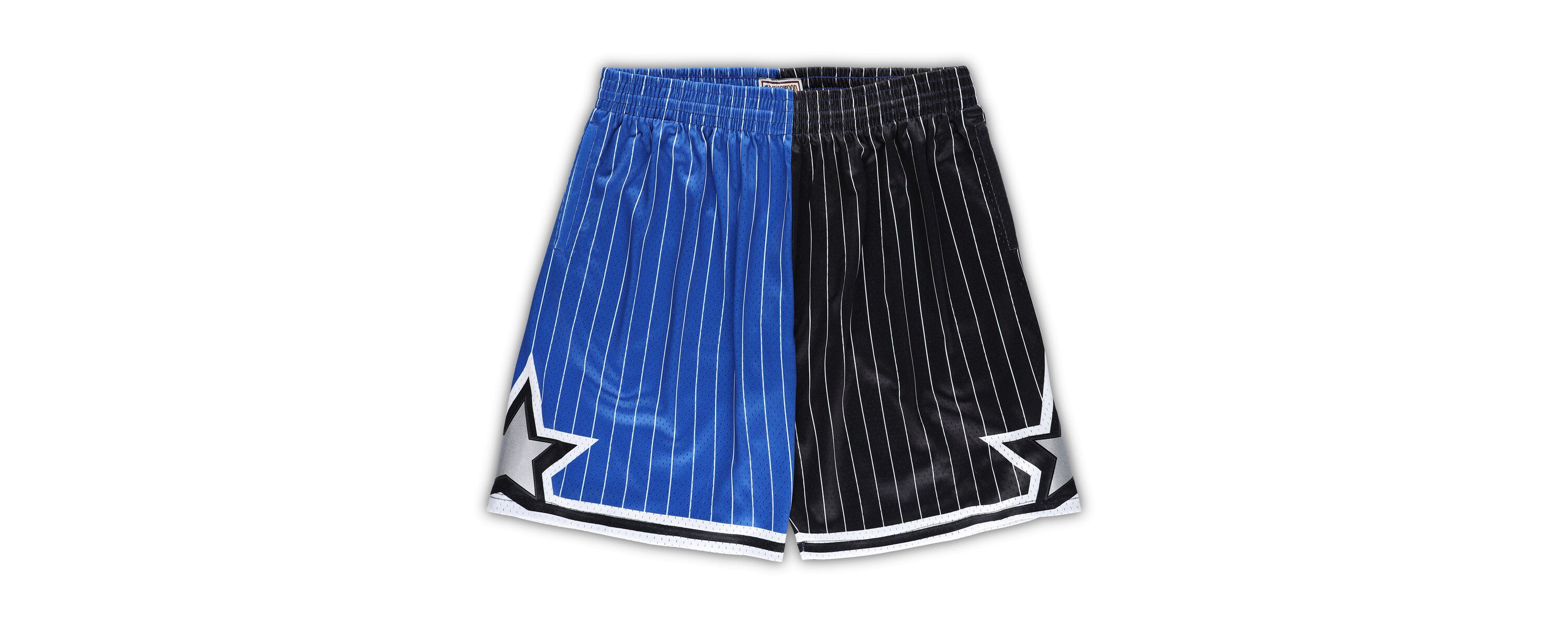 NBA Blue/Black Orlando Magic Big & Tall Hardwood Classics Split Swingman Shorts