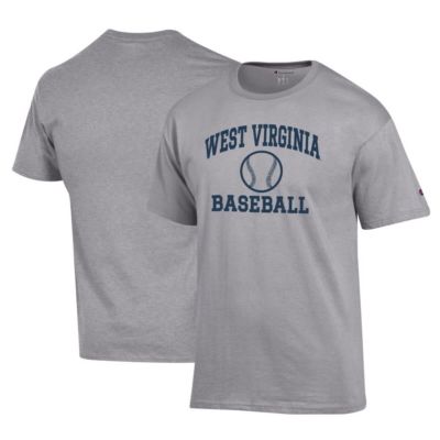 Champion Men's NCAA West Virginia Mountaineers Primary Team Logo Icon Baseball Powerblend T-Shirt
