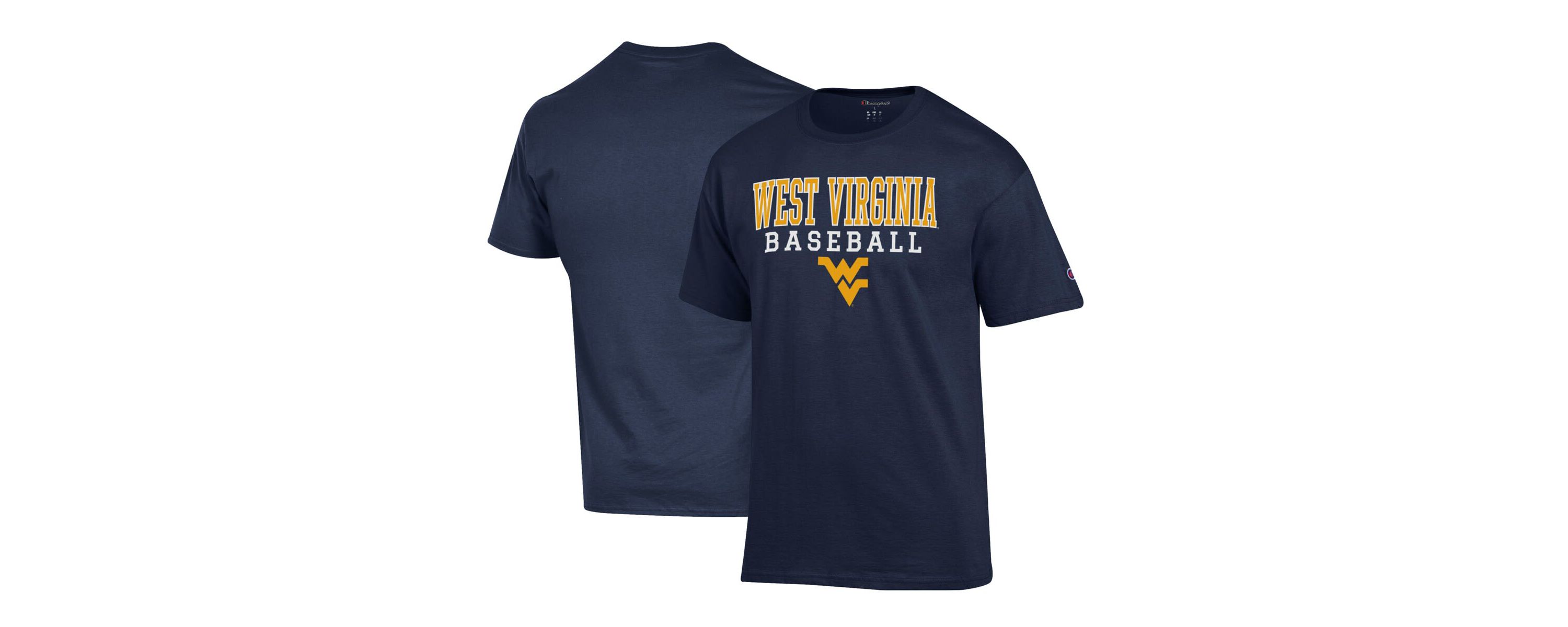 NCAA West Virginia Mountaineers Primary Team Logo Stack Logo Baseball Powerblend T-Shirt
