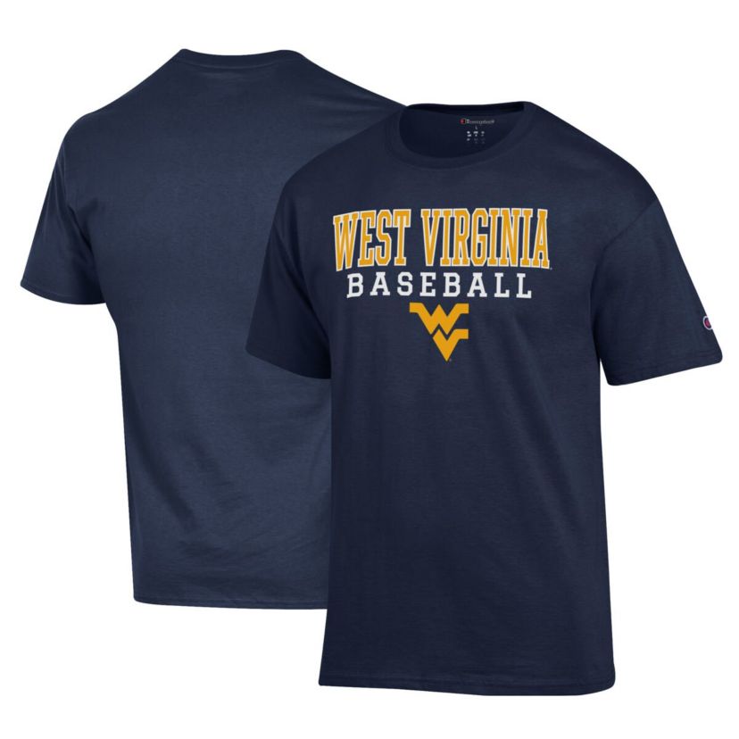 NCAA West Virginia Mountaineers Primary Team Logo Stack Logo Baseball Powerblend T-Shirt