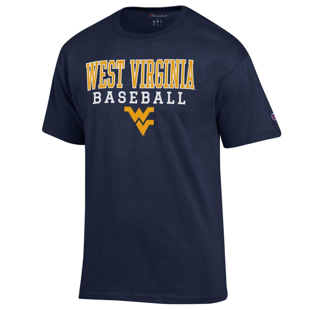 NCAA West Virginia Mountaineers Primary Team Logo Stack Logo Baseball Powerblend T-Shirt