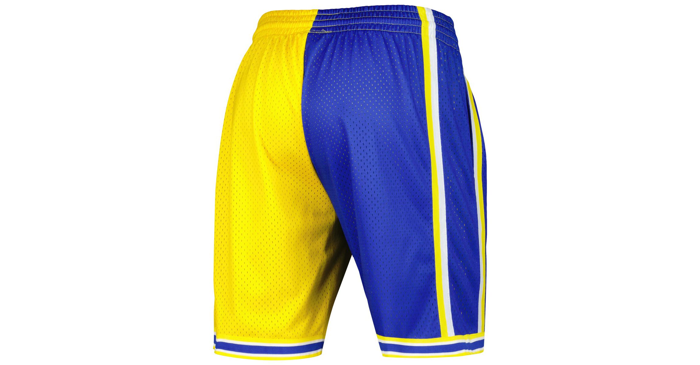 NBA Royal/Gold Golden State Warriors Hardwood Classics 1995 Split Swingman Shorts