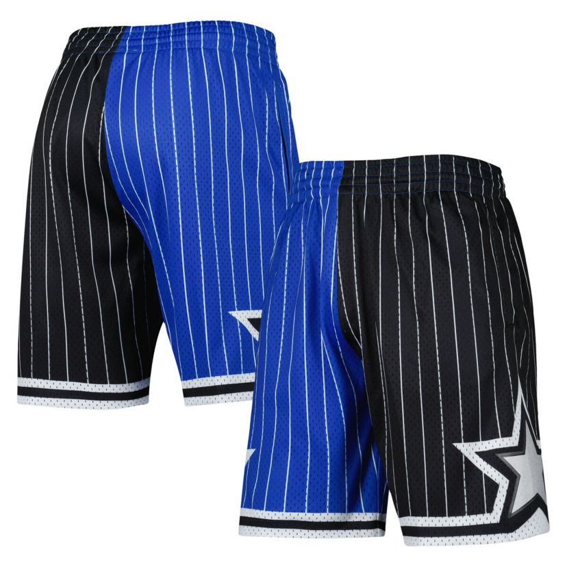 NBA Blue/Black Orlando Magic Hardwood Classics 1994 Split Swingman Shorts