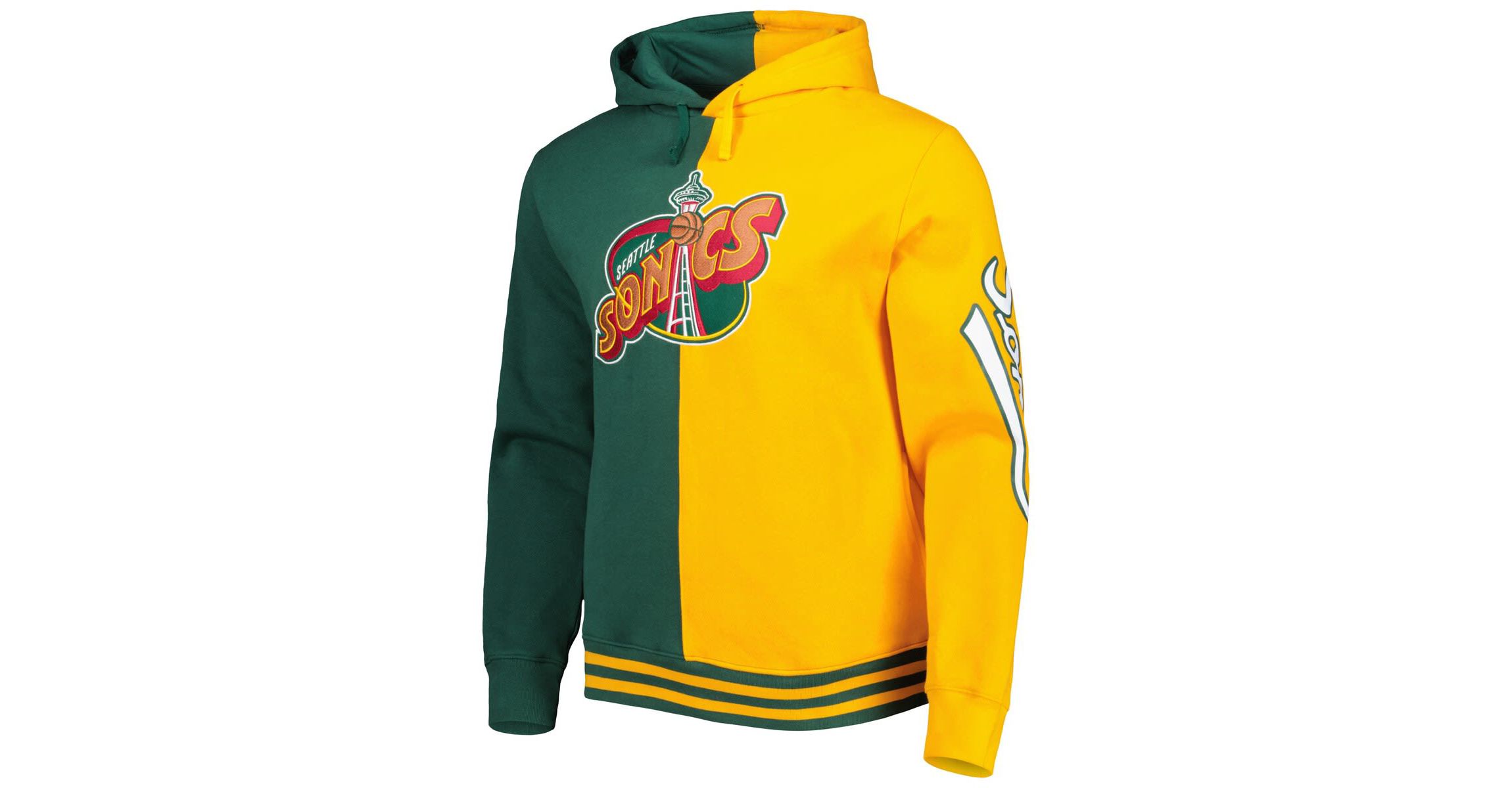 Hardwood Classic Teams Seattle SuperSonics Hardwood Classics Split Pullover Hoodie