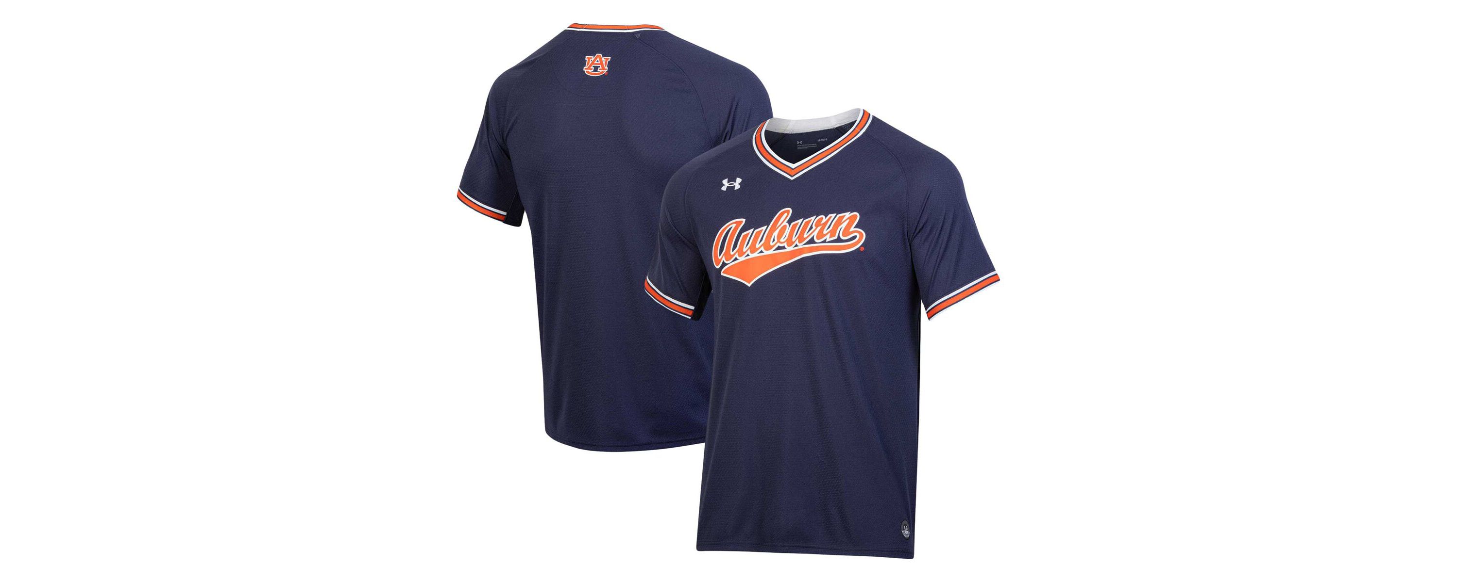 NCAA Under Armour Auburn Tigers Softball V-Neck Jersey