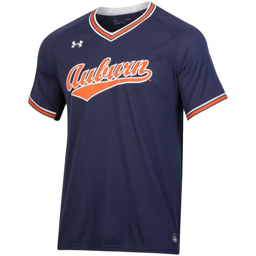 NCAA Under Armour Auburn Tigers Softball V-Neck Jersey