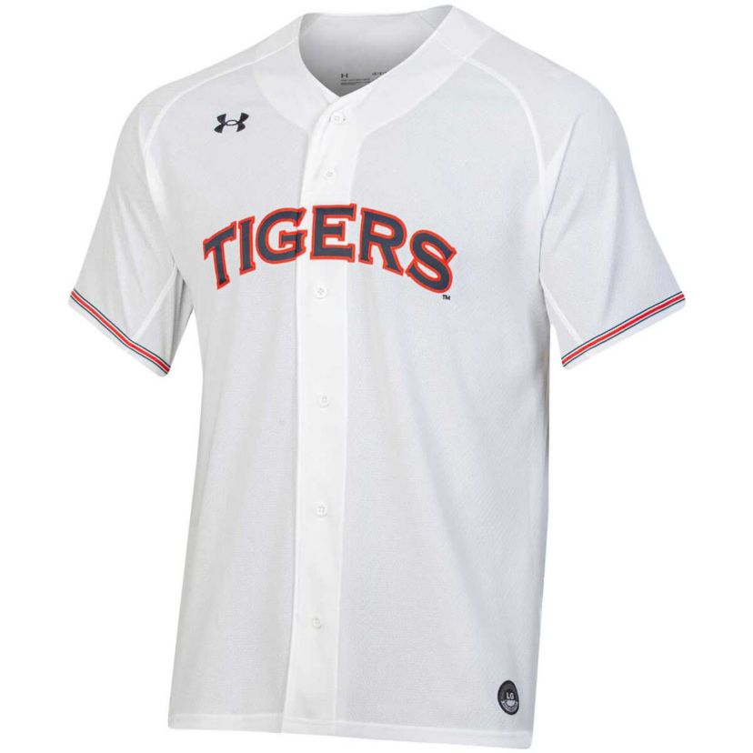 NCAA Under Armour Auburn Tigers Softball Button-Up V-Neck Jersey