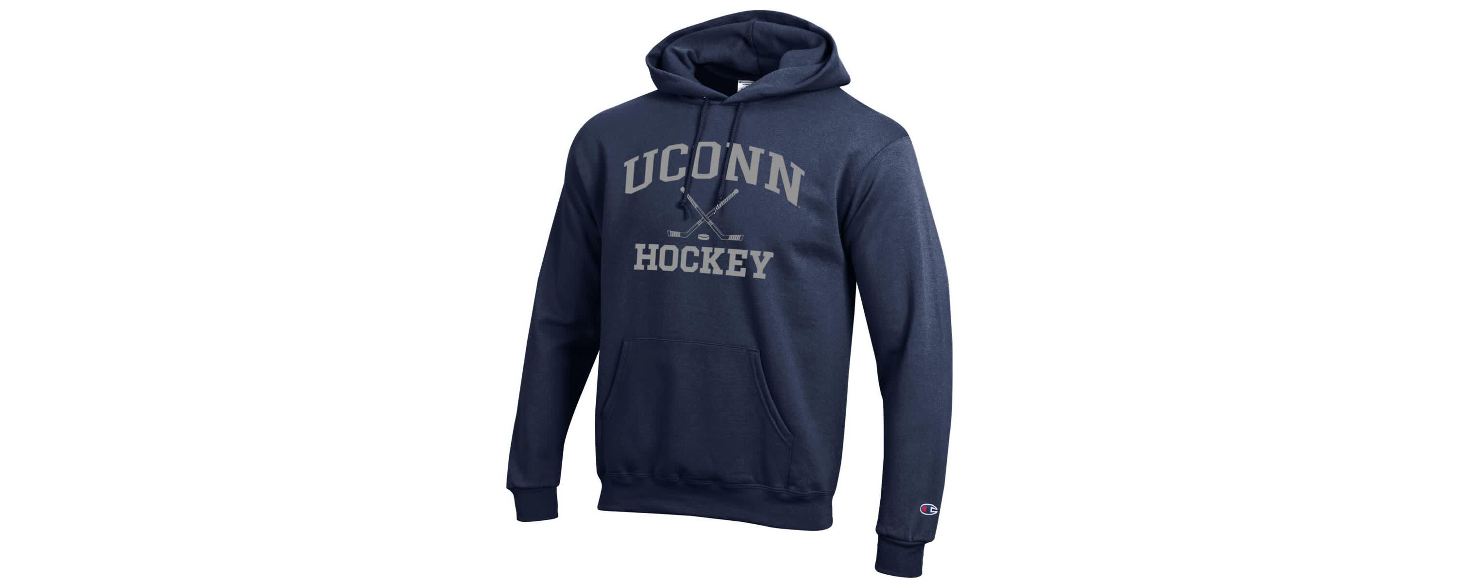 Connecticut Huskies NCAA UConn Huskies Hockey Icon Powerblend Pullover Hoodie