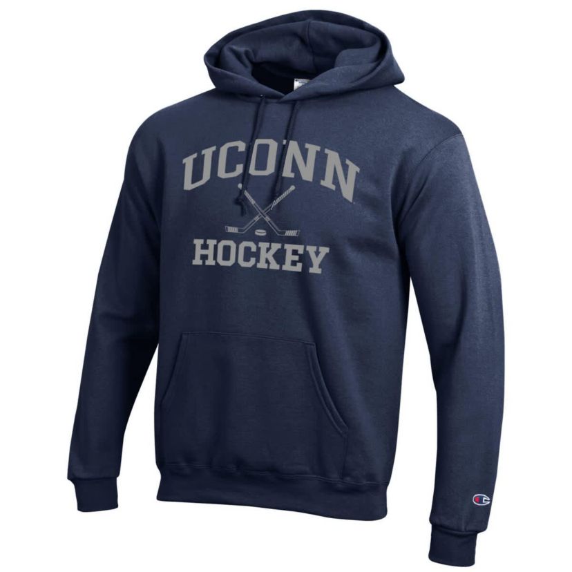 Connecticut Huskies NCAA UConn Huskies Hockey Icon Powerblend Pullover Hoodie