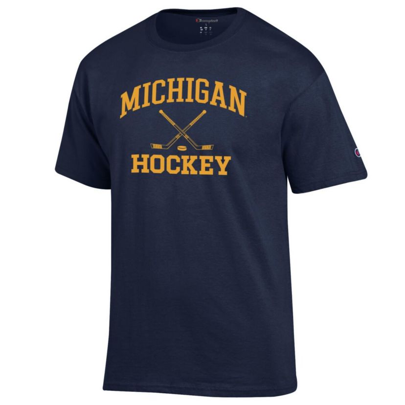 NCAA Michigan Wolverines Hockey Icon Powerblend T-Shirt