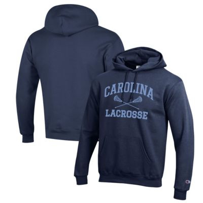 Champion Men's NCAA North Carolina Tar Heels Lacrosse Icon Powerblend Pullover Hoodie, Navy Blue, 3XL