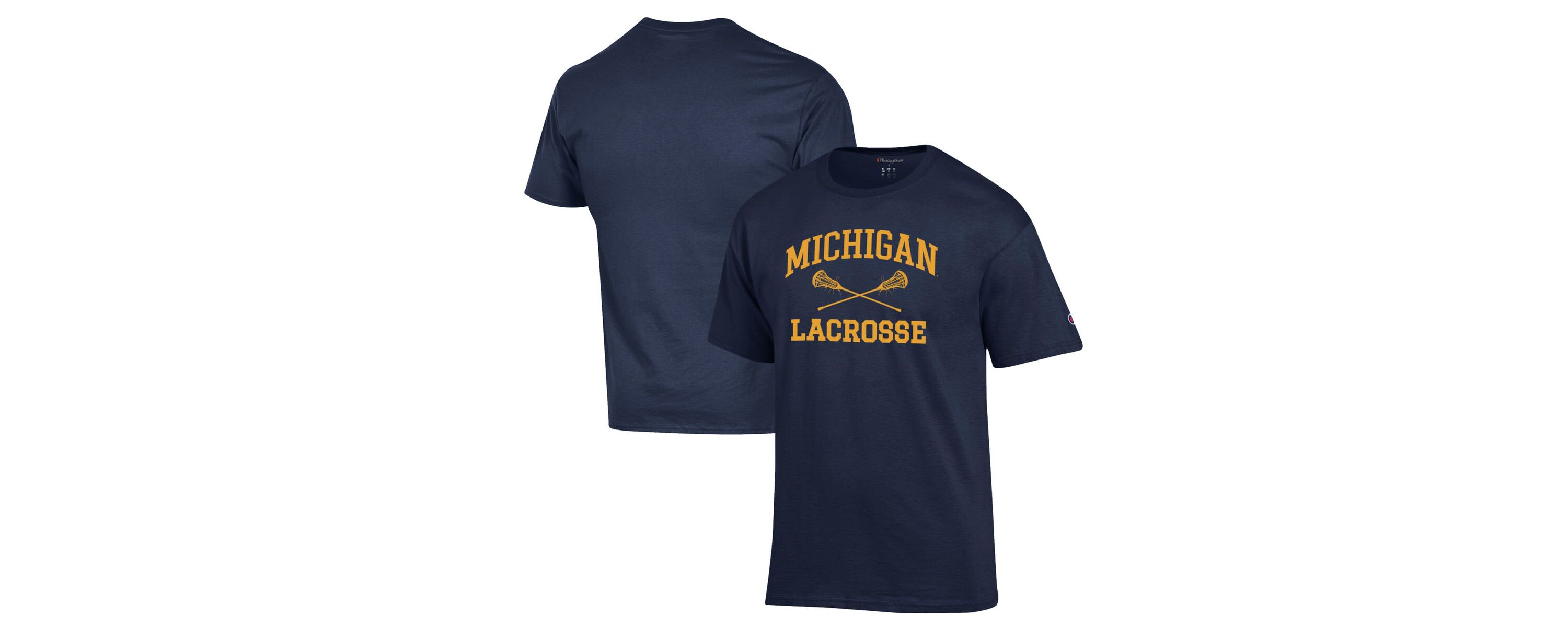 NCAA Michigan Wolverines Lacrosse Icon Powerblend T-Shirt