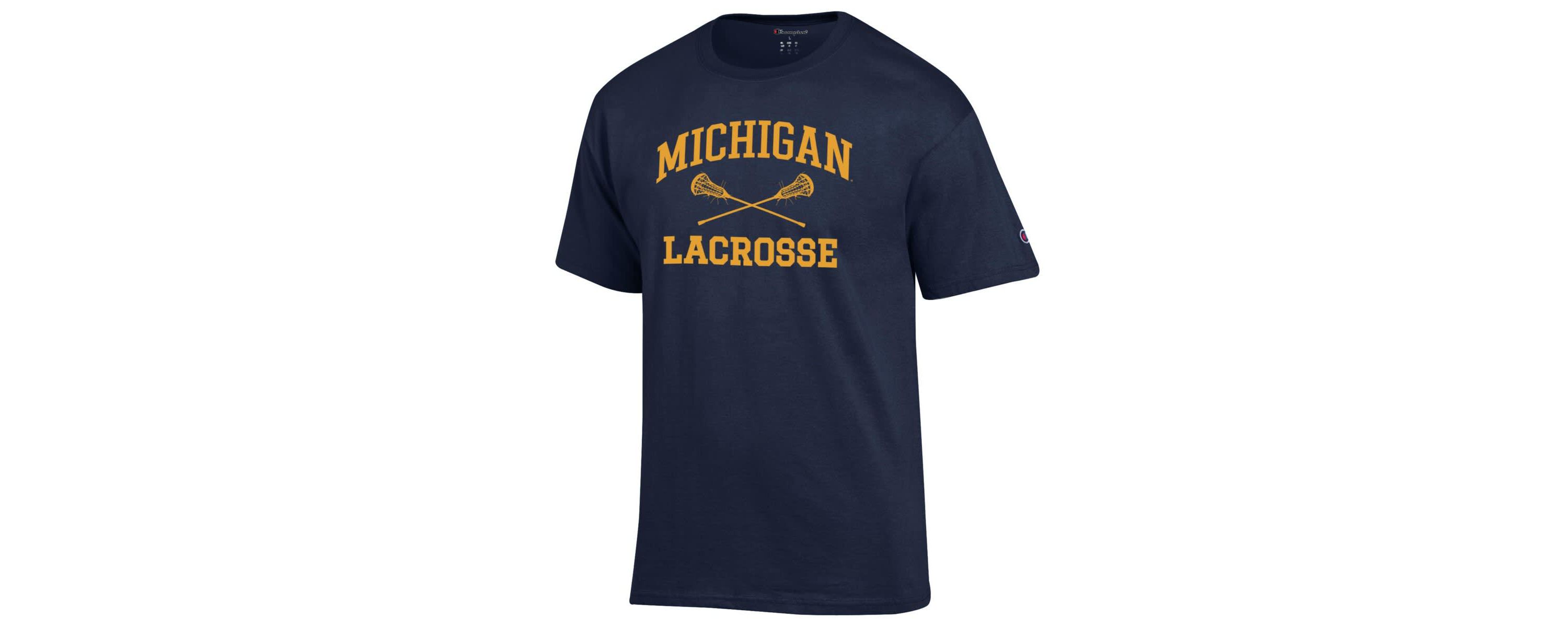 NCAA Michigan Wolverines Lacrosse Icon Powerblend T-Shirt